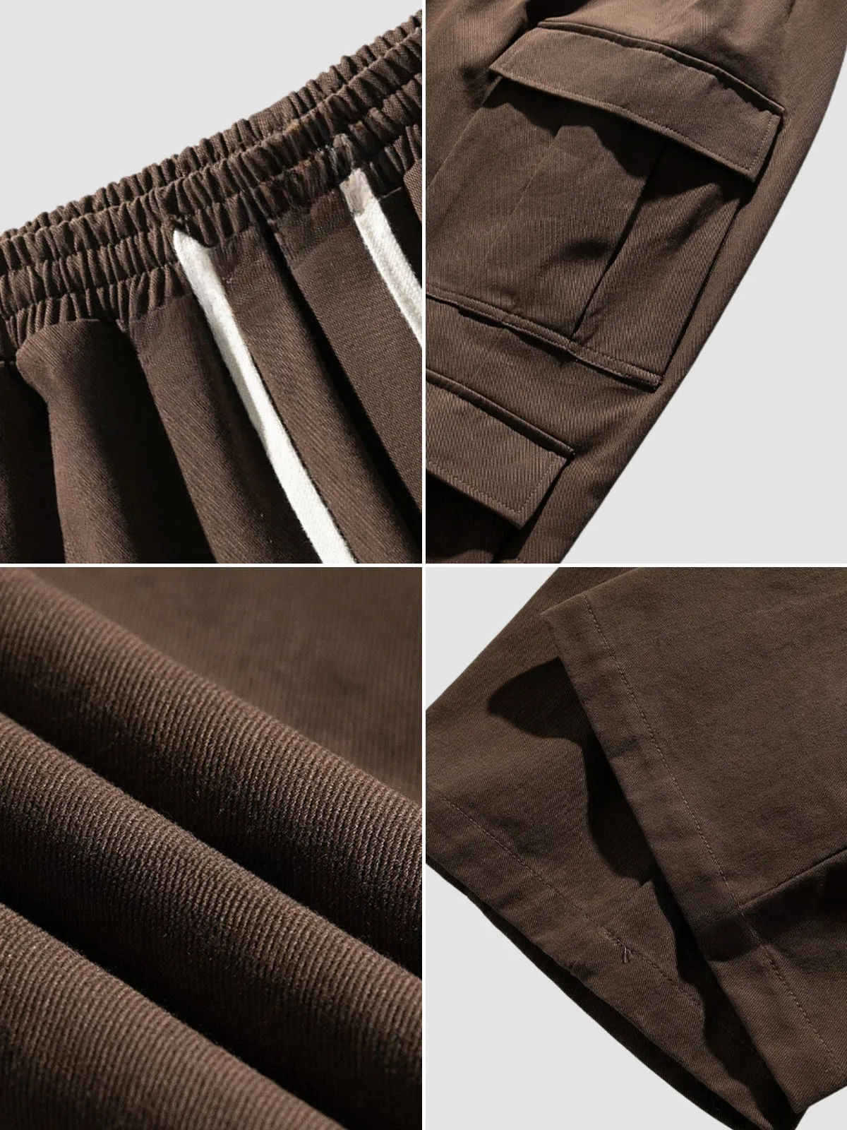 WLS Retro Textured Sand-Washed Cargo Pants