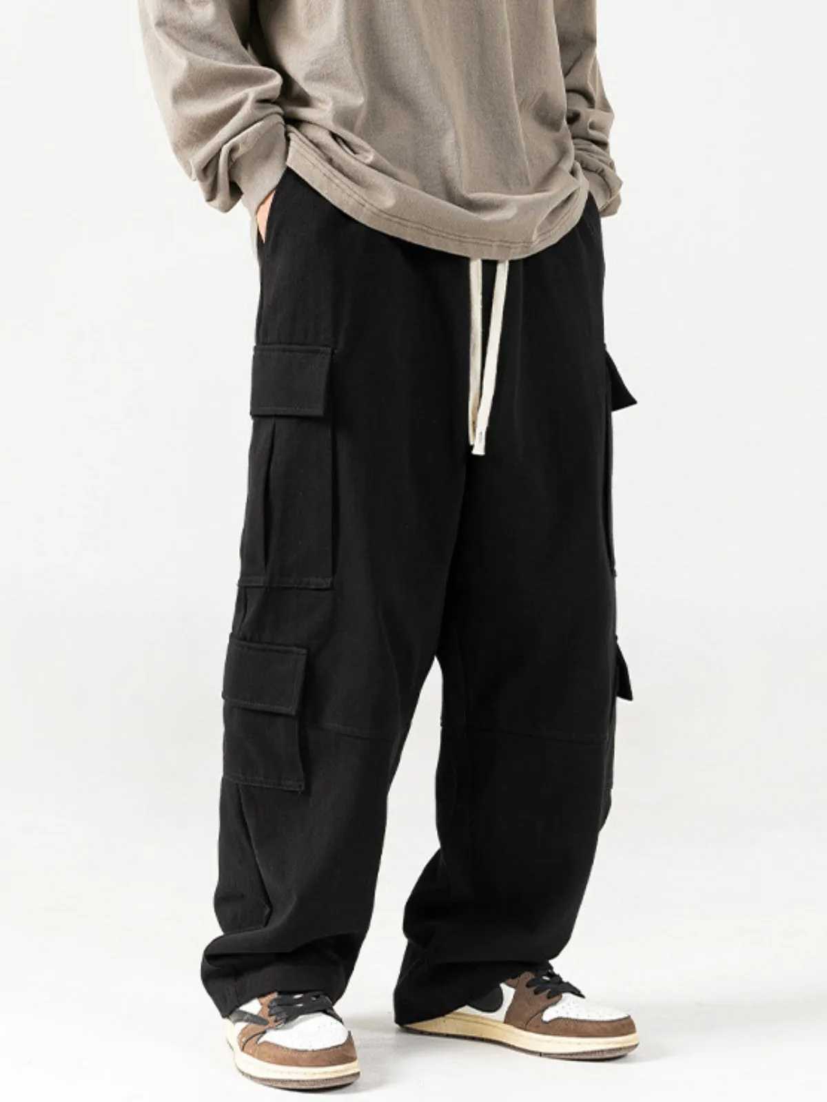 WLS Retro Textured Sand-Washed Cargo Pants