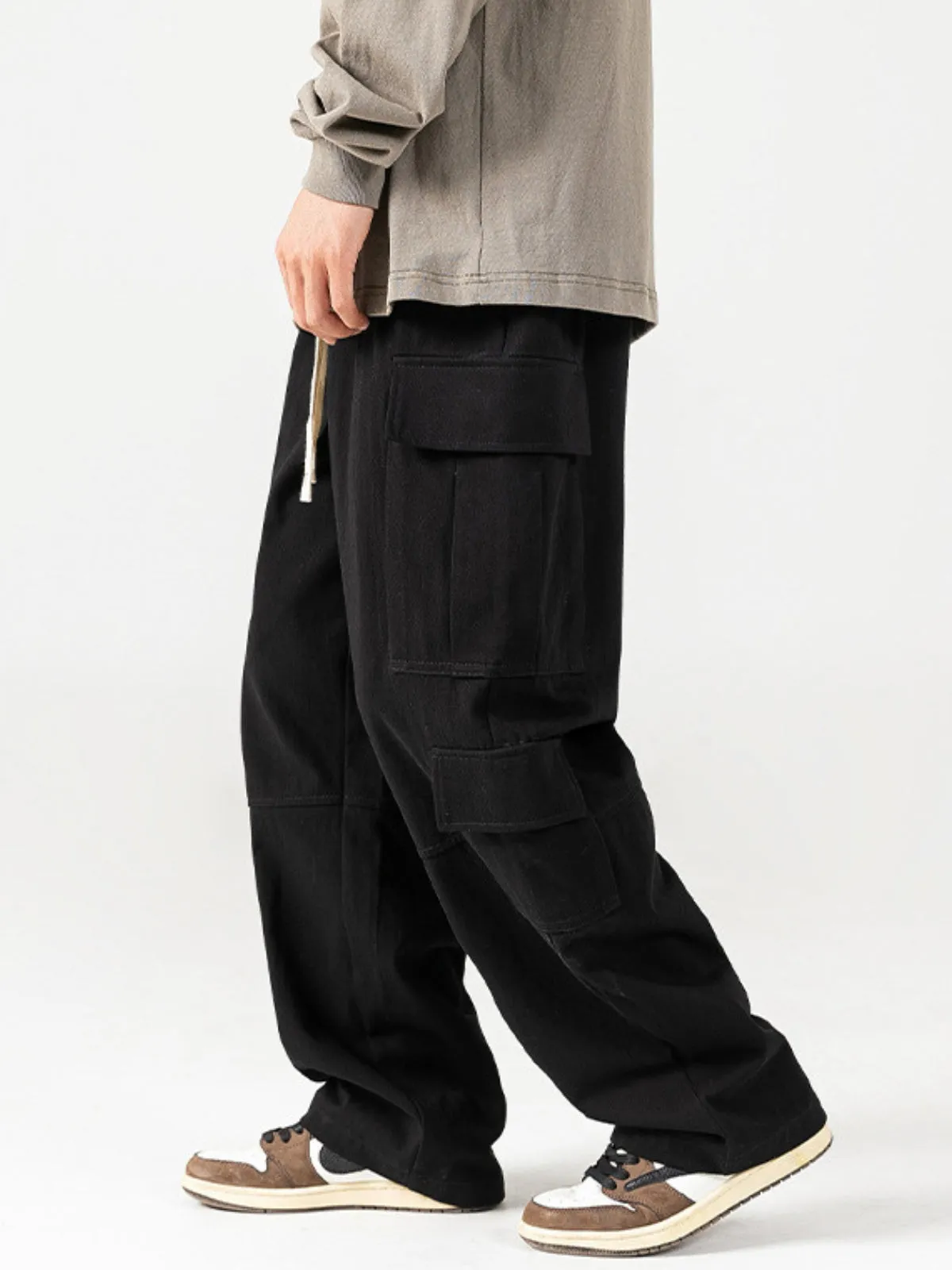 WLS Retro Textured Sand-Washed Cargo Pants